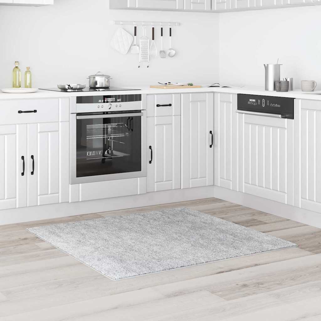 Anti-slip Shaggy Rug Grey 120 x 120 cm PP