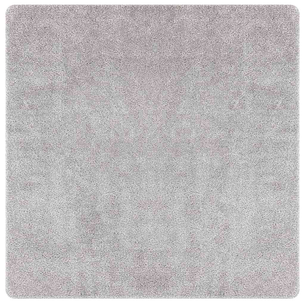 Anti-slip Shaggy Rug Grey 120 x 120 cm PP