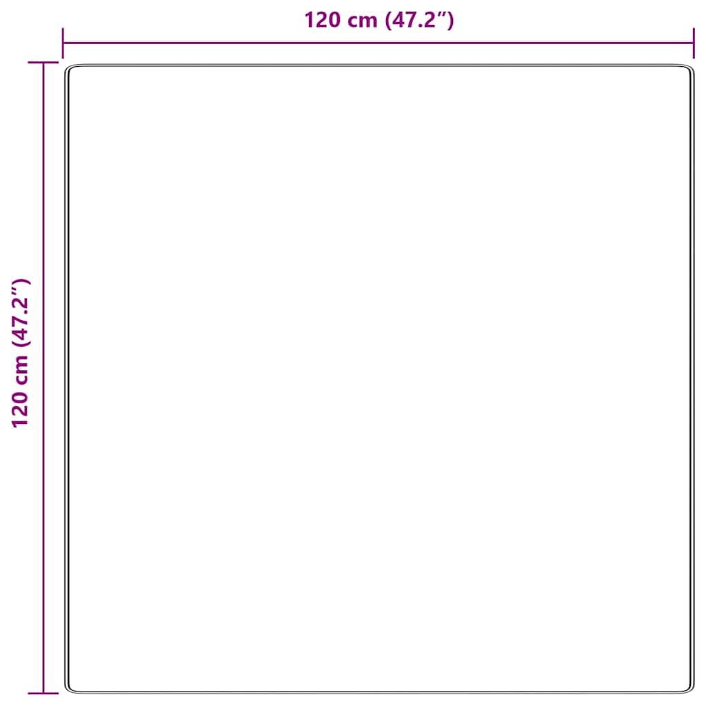 Anti-slip Shaggy Rug Grey 120 x 120 cm PP