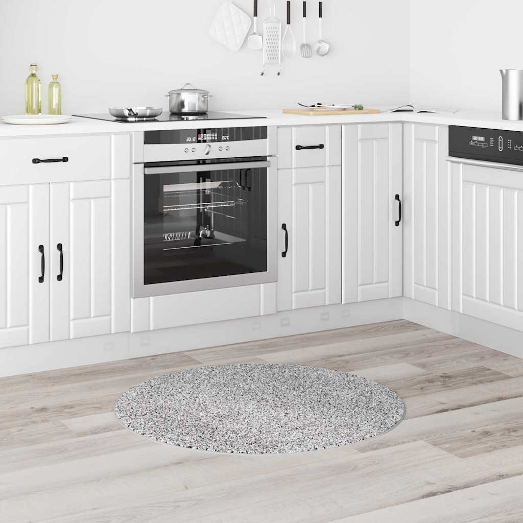 Anti-slip Shaggy Rug Grey 90 x 90 cm PP
