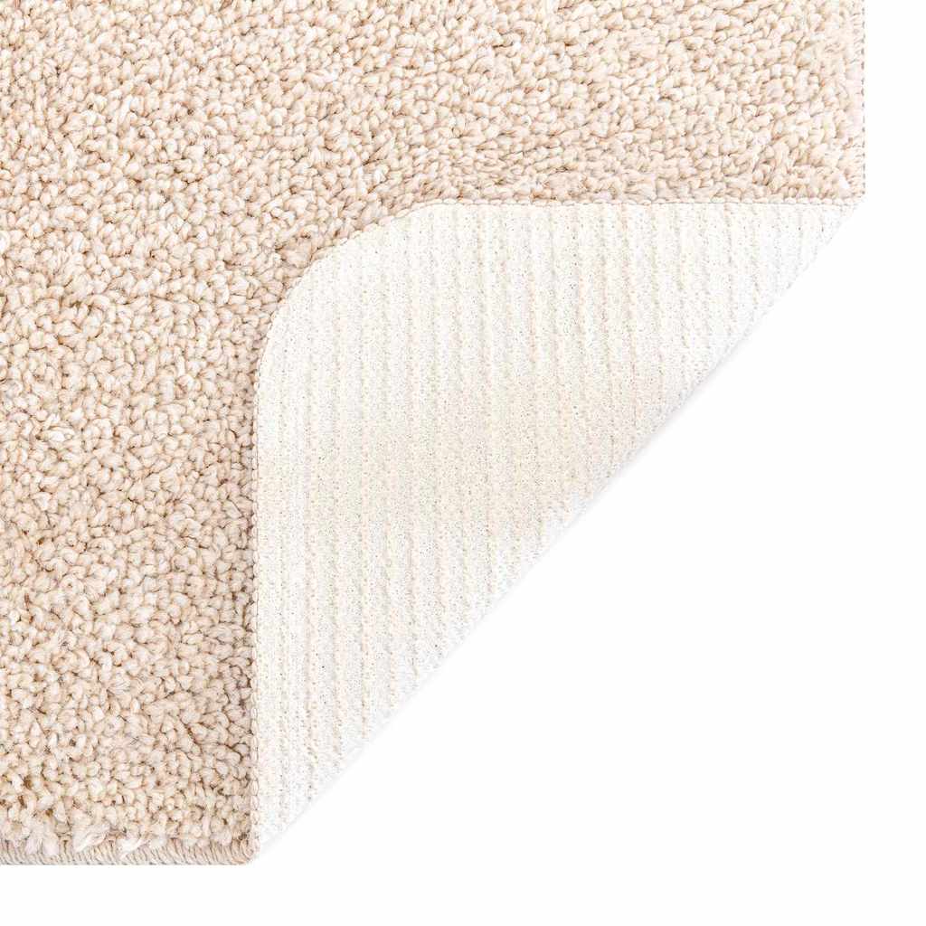 Anti-slip Shaggy Rug Cream 120 x 120 cm PP