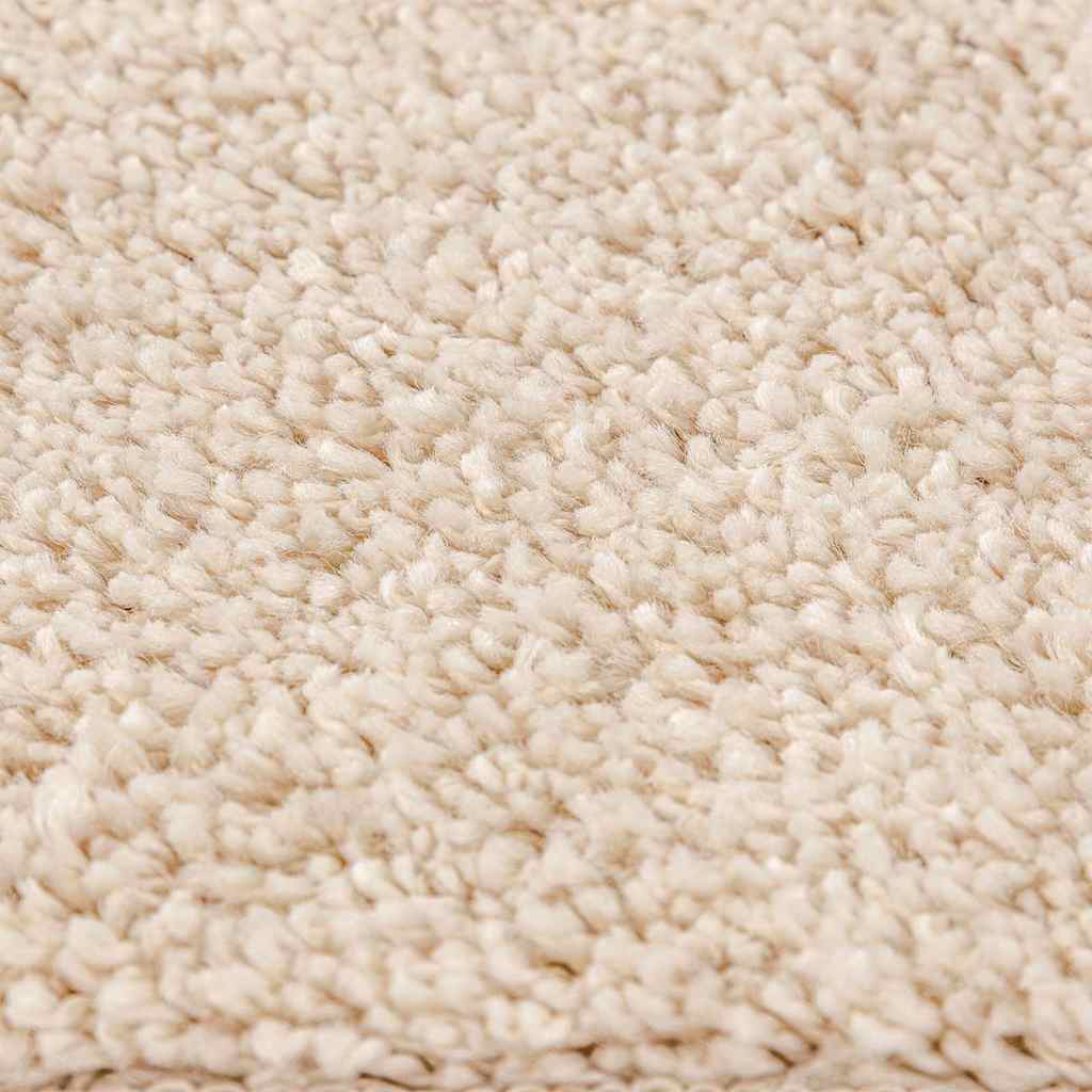 Anti-slip Shaggy Rug Cream 120 x 120 cm PP