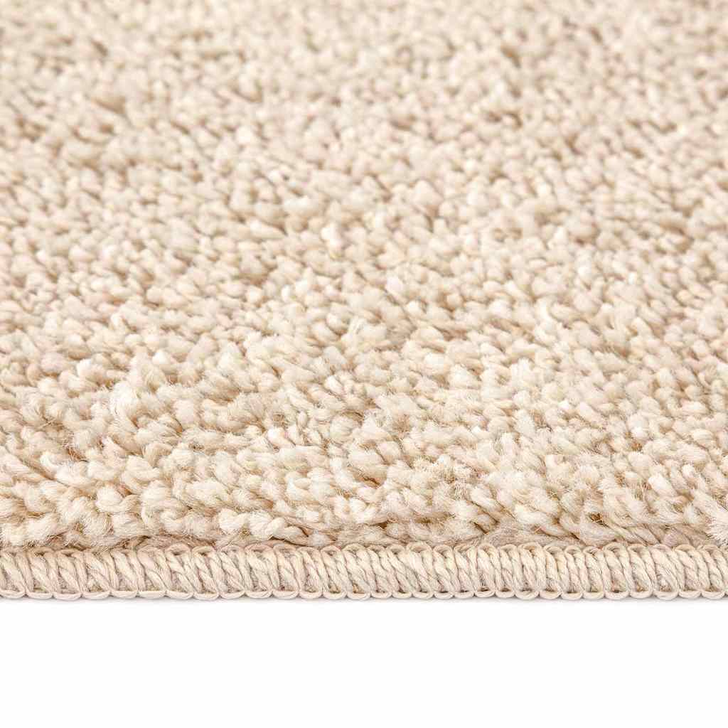 Anti-slip Shaggy Rug Cream 120 x 120 cm PP