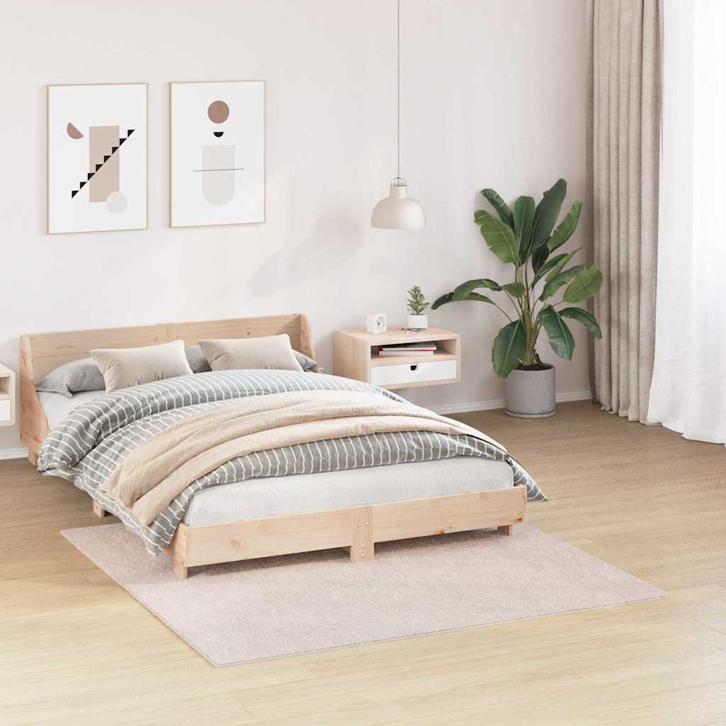 Anti-slip Shaggy Rug Cream 160 x 160 cm PP