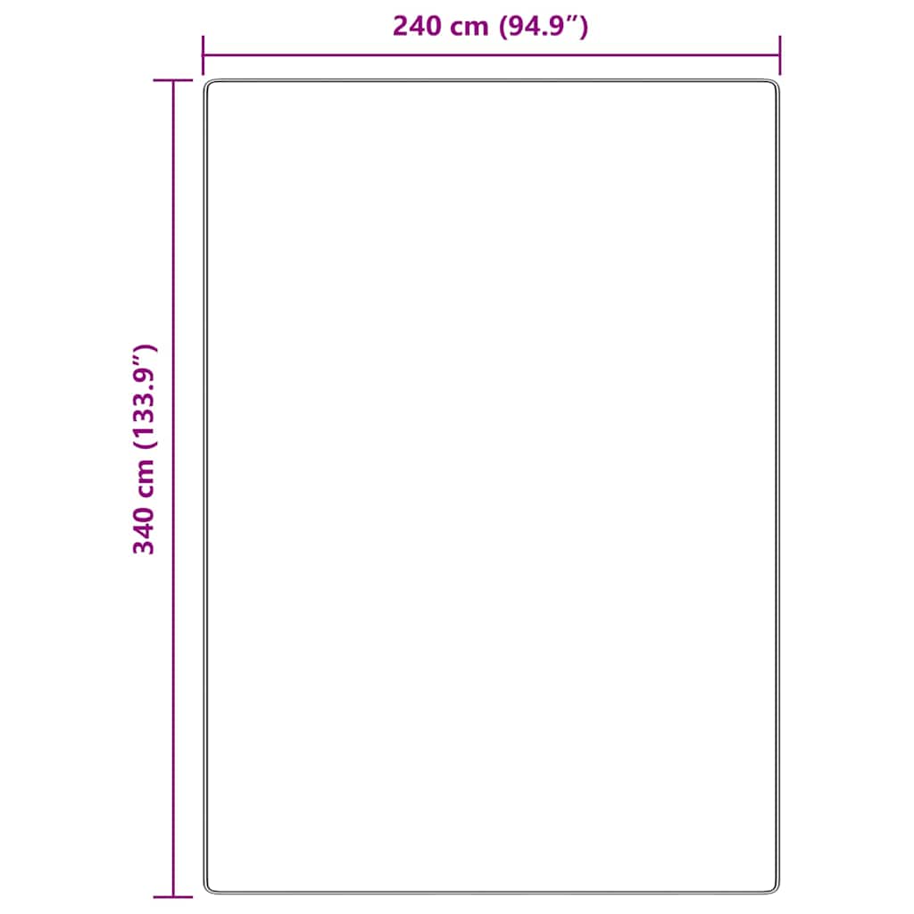Anti-slip Shaggy Rug Cream 240 x 340 cm PP