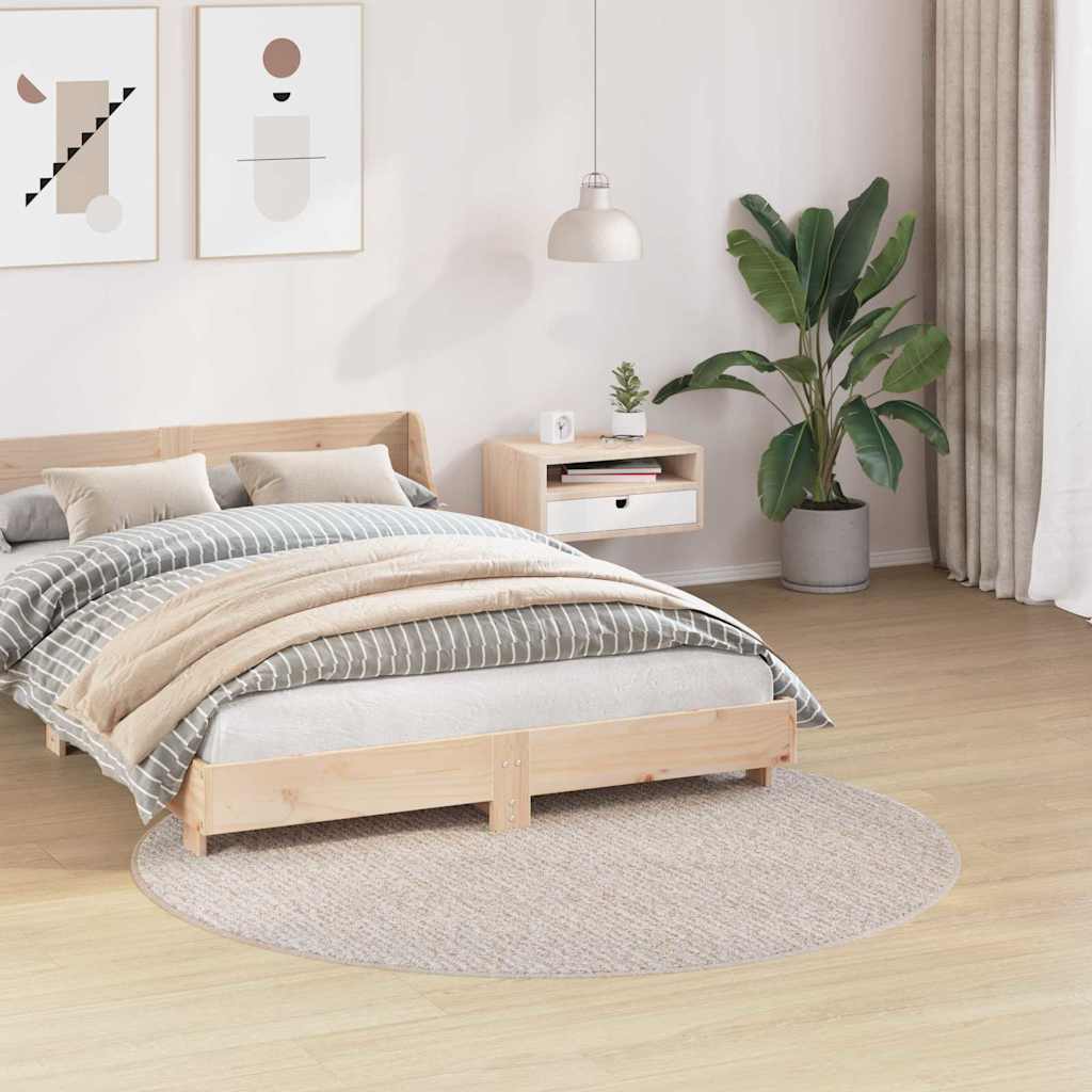 Anti-slip Shaggy Rug Cream 160 x 160 cm PP