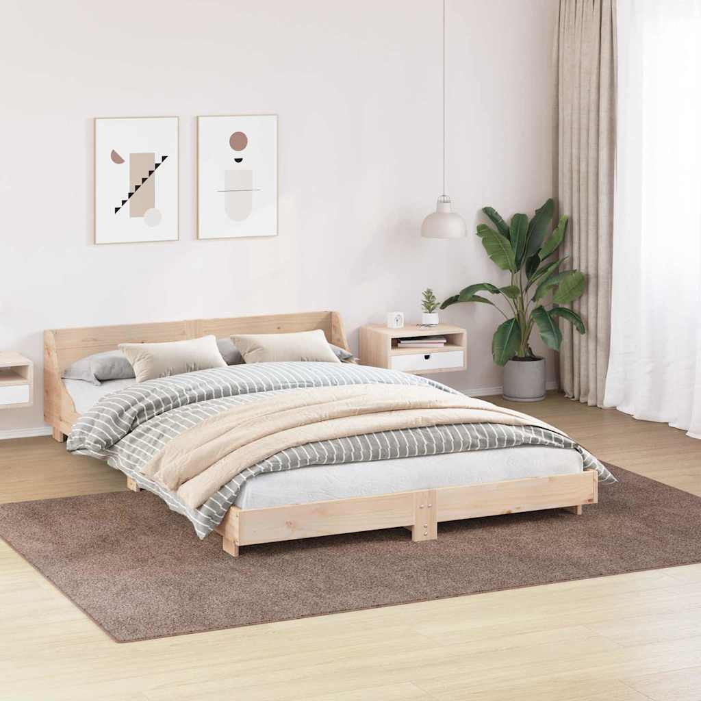 Anti-slip Shaggy Rug Brown 200 x 290 cm PP