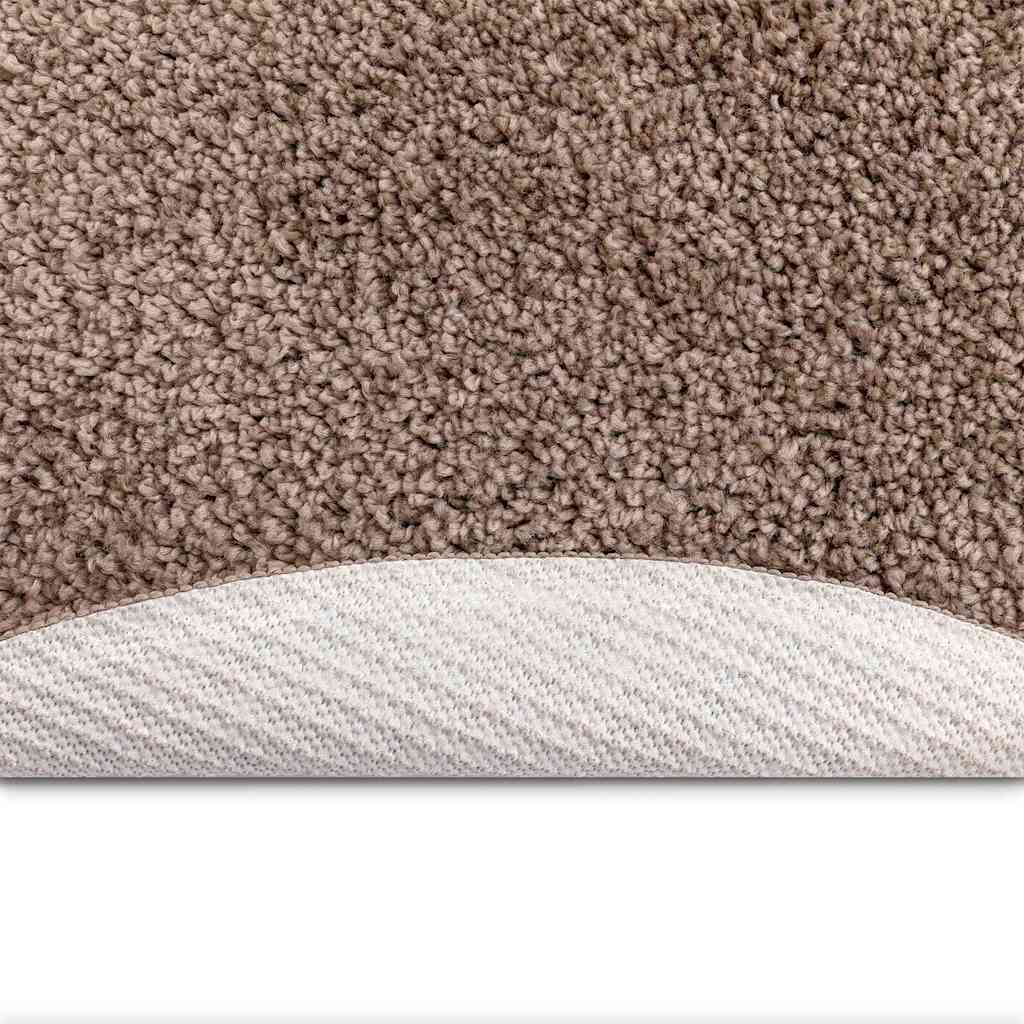 Anti-slip Shaggy Rug Brown 90 x 90 cm PP