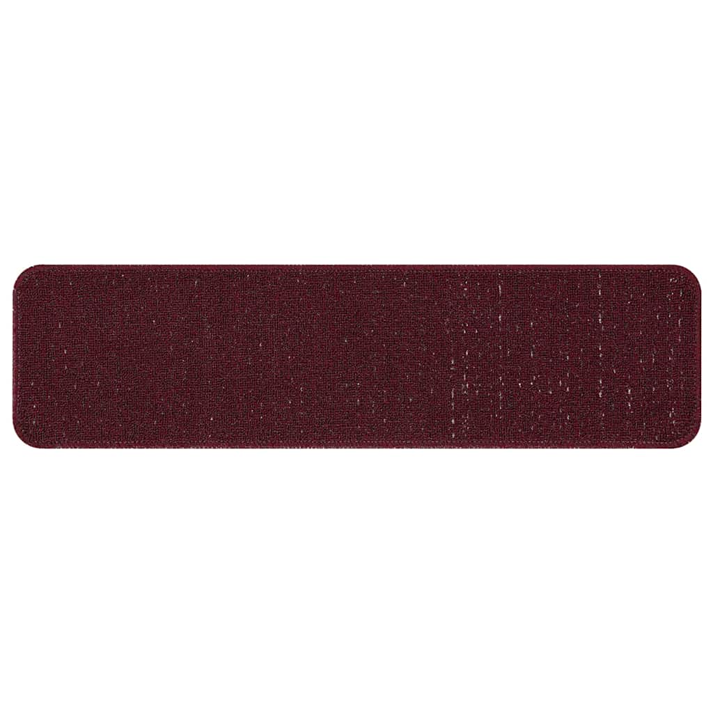 Anti-slip Stair Mats 15 pcs Bordeaux 75 x 20 cm PP