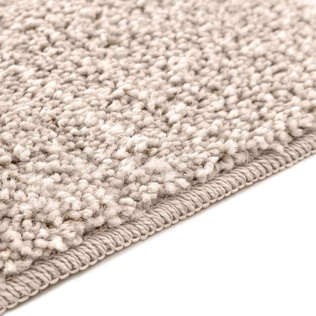 Anti-slip Bath Mat Set 3 pcs Cream 50 x 50 cm PP