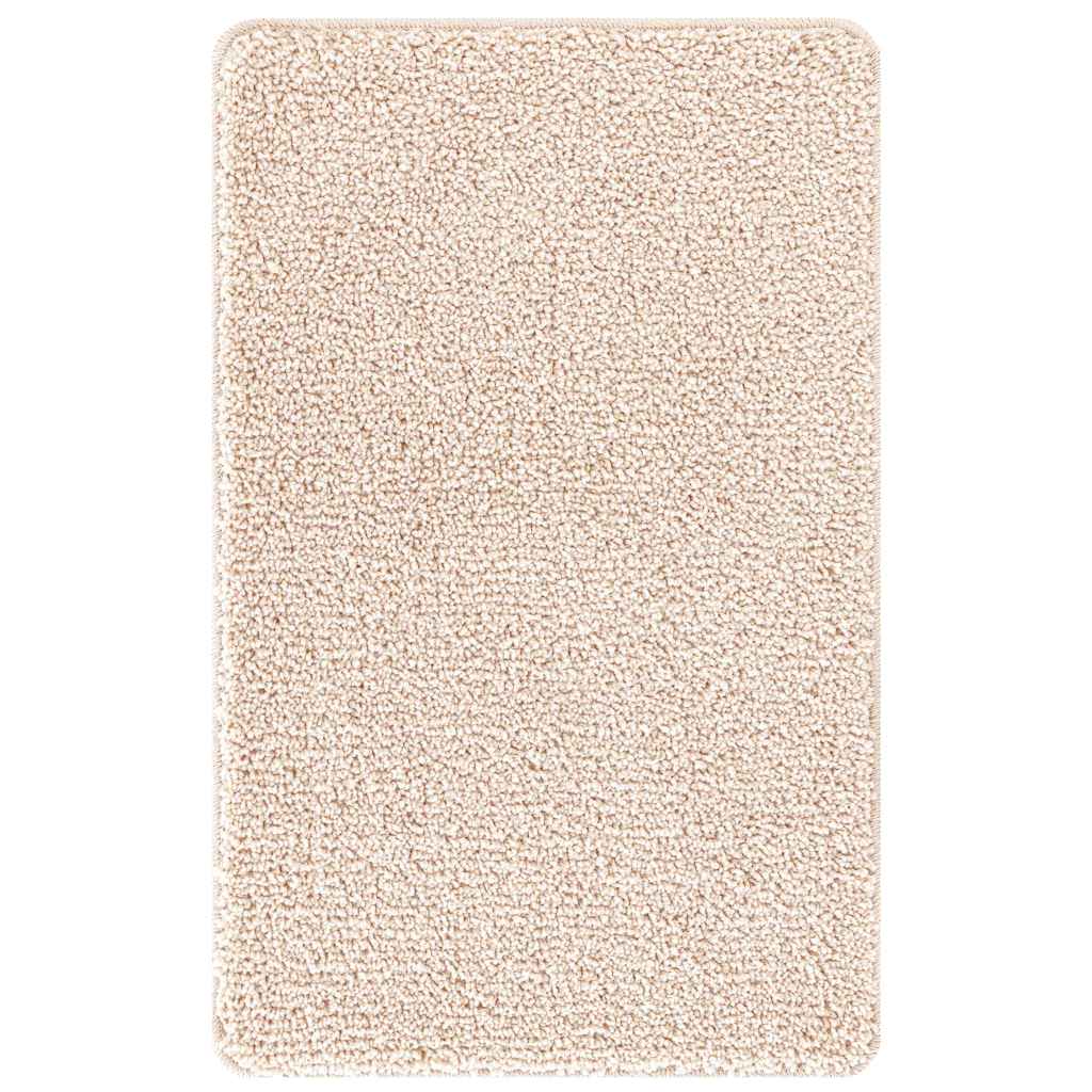 Anti-slip Bath Mat Set 3 pcs Cream 50 x 50 cm PP
