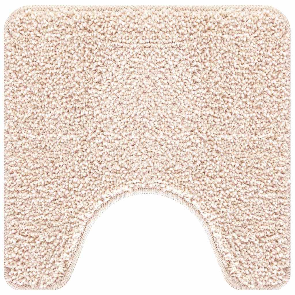 Anti-slip Bath Mat Set 3 pcs Cream 50 x 50 cm PP