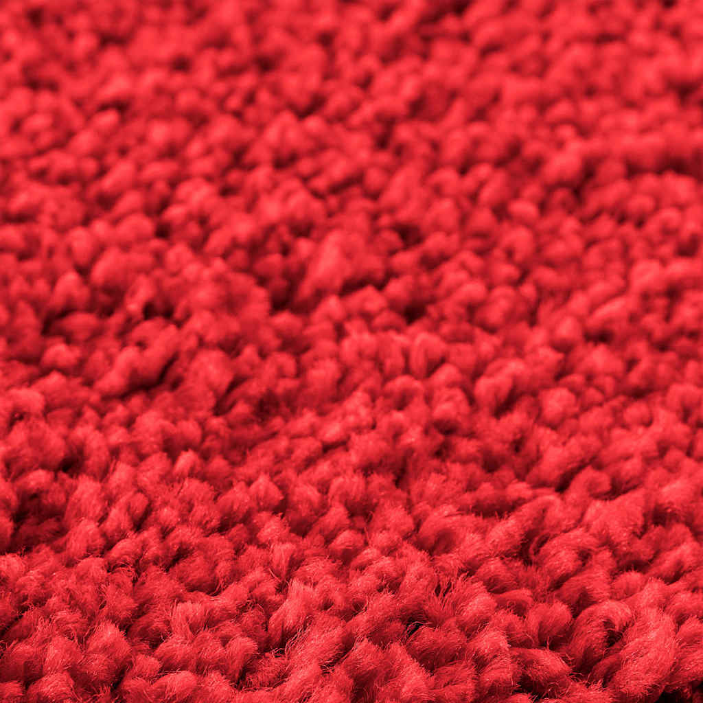 Anti-slip Bath Mat Set 3 pcs Red 50 x 50 cm PP