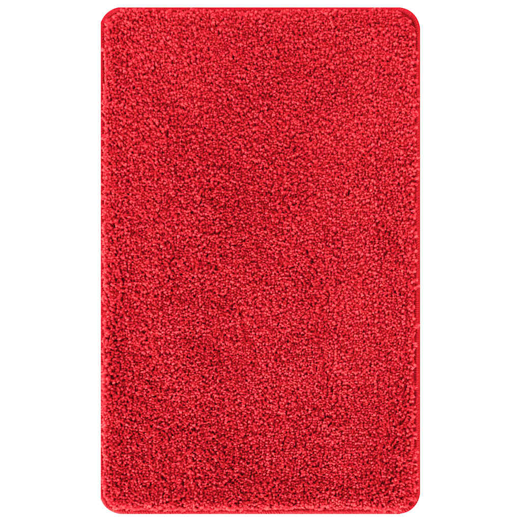 Anti-slip Bath Mat Set 3 pcs Red 50 x 50 cm PP