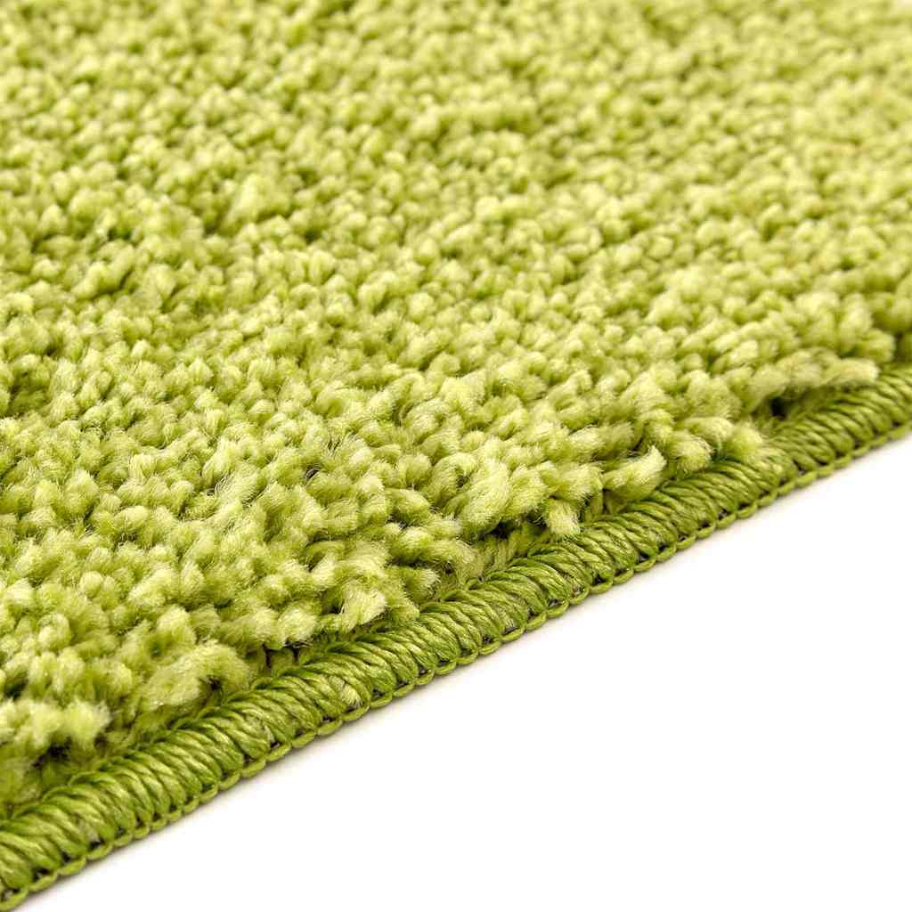 Anti-slip Bath Mat Set 3 pcs Green 50 x 50 cm PP