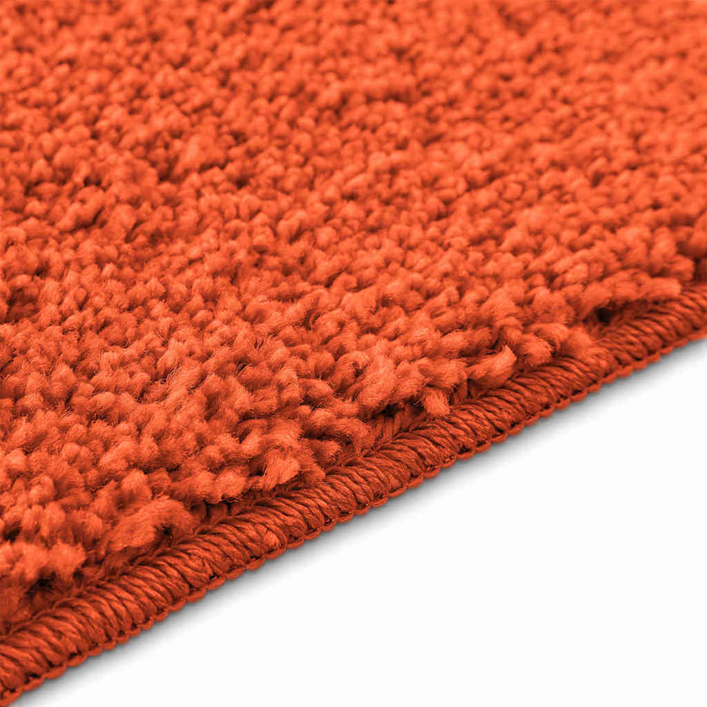 Anti-slip Bath Mat Set 3 pcs Orange 50 x 50 cm PP