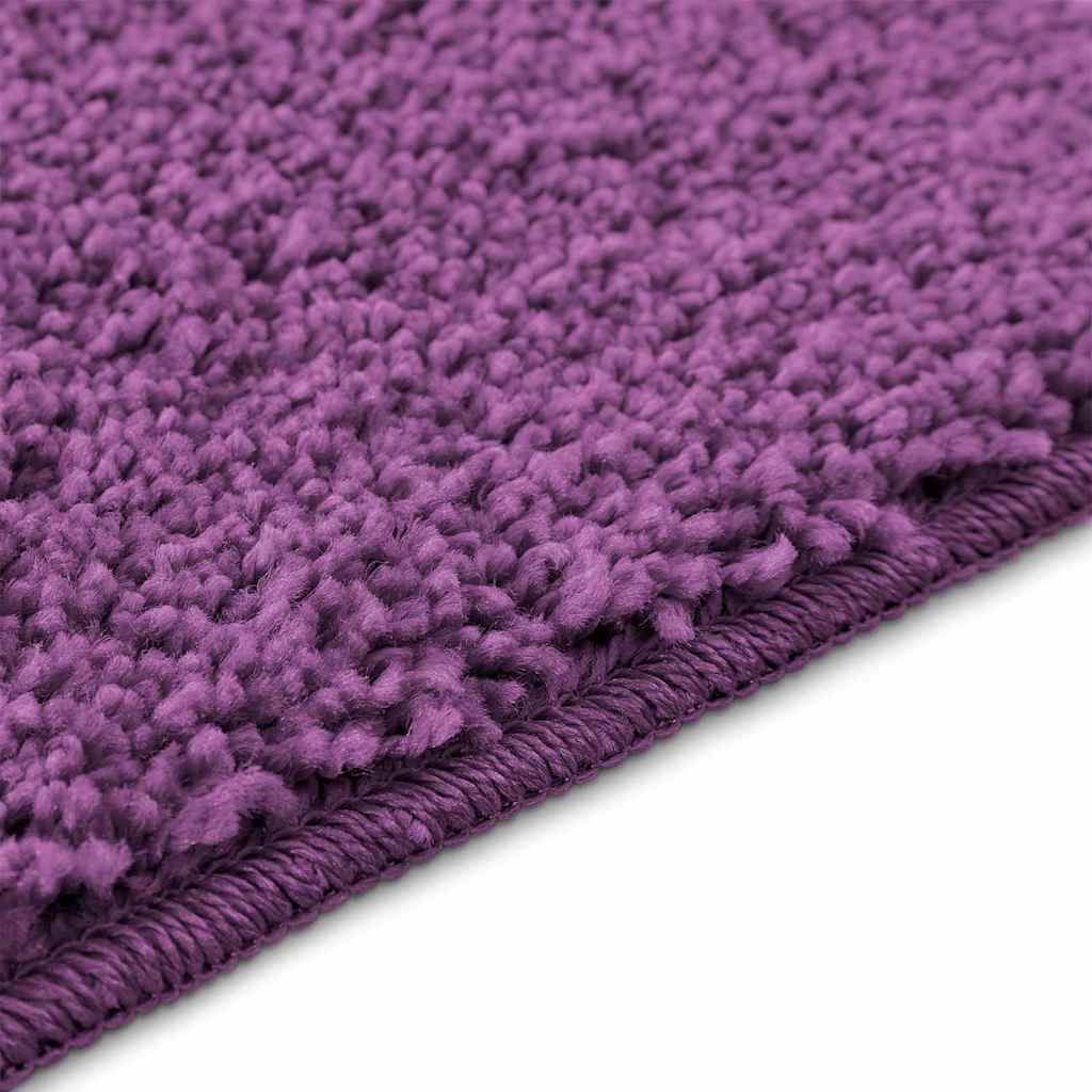 Anti-slip Bath Mat Set 3 pcs Purple 50 x 50 cm PP