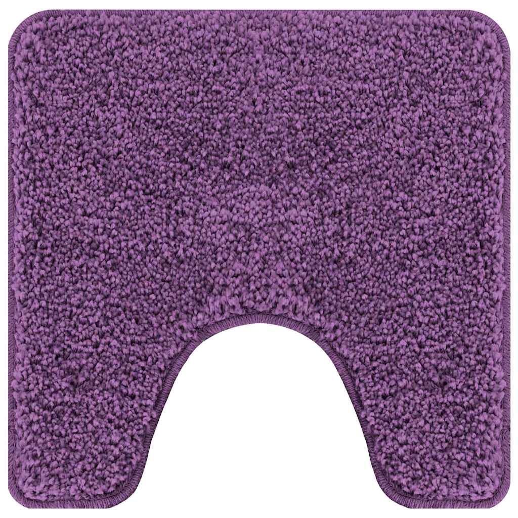 Anti-slip Bath Mat Set 3 pcs Purple 50 x 50 cm PP