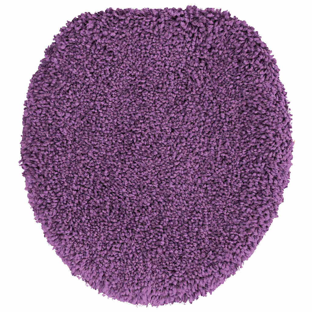 Anti-slip Bath Mat Set 3 pcs Purple 50 x 50 cm PP