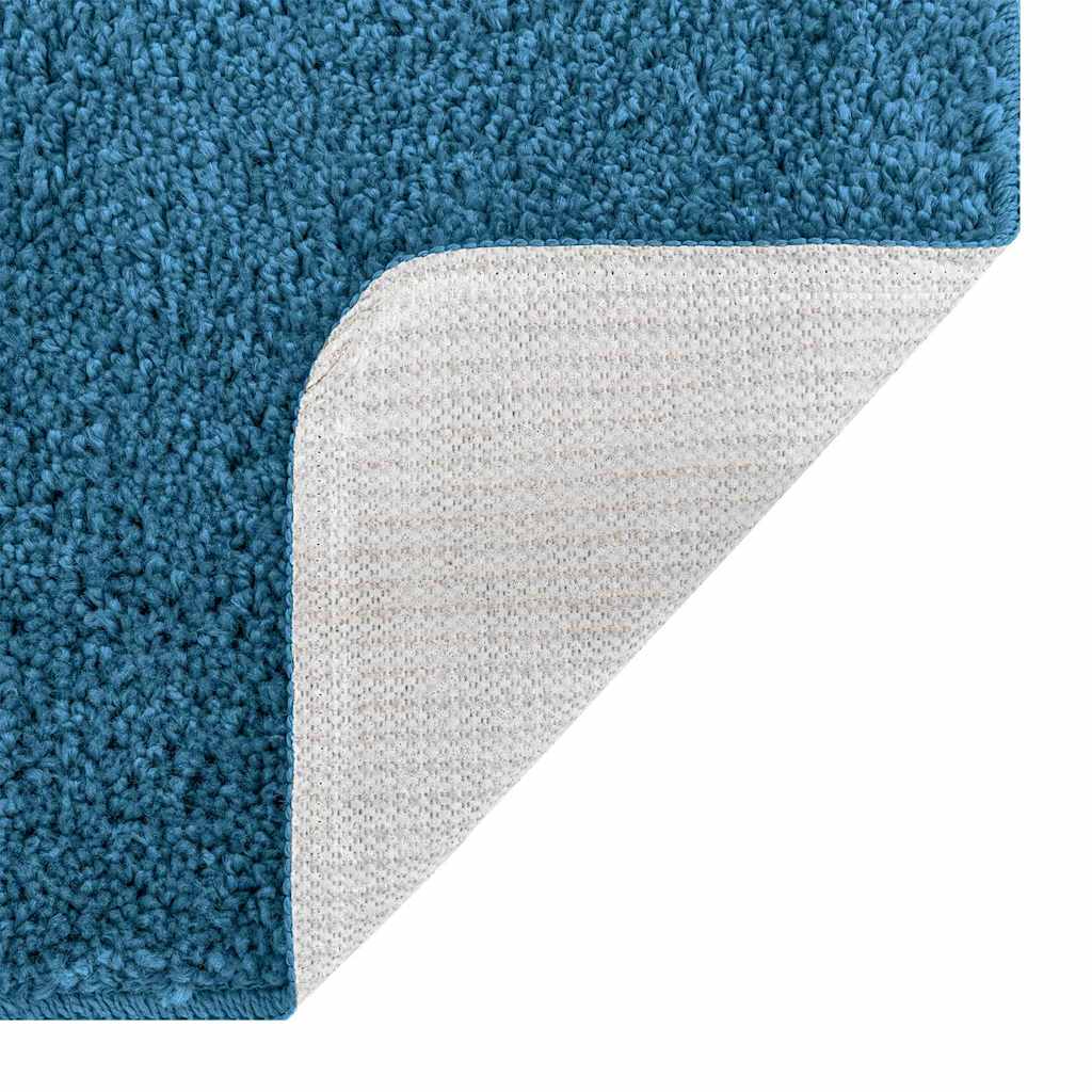 Anti-slip Bath Mat Set 3 pcs Blue 50 x 50 cm PP