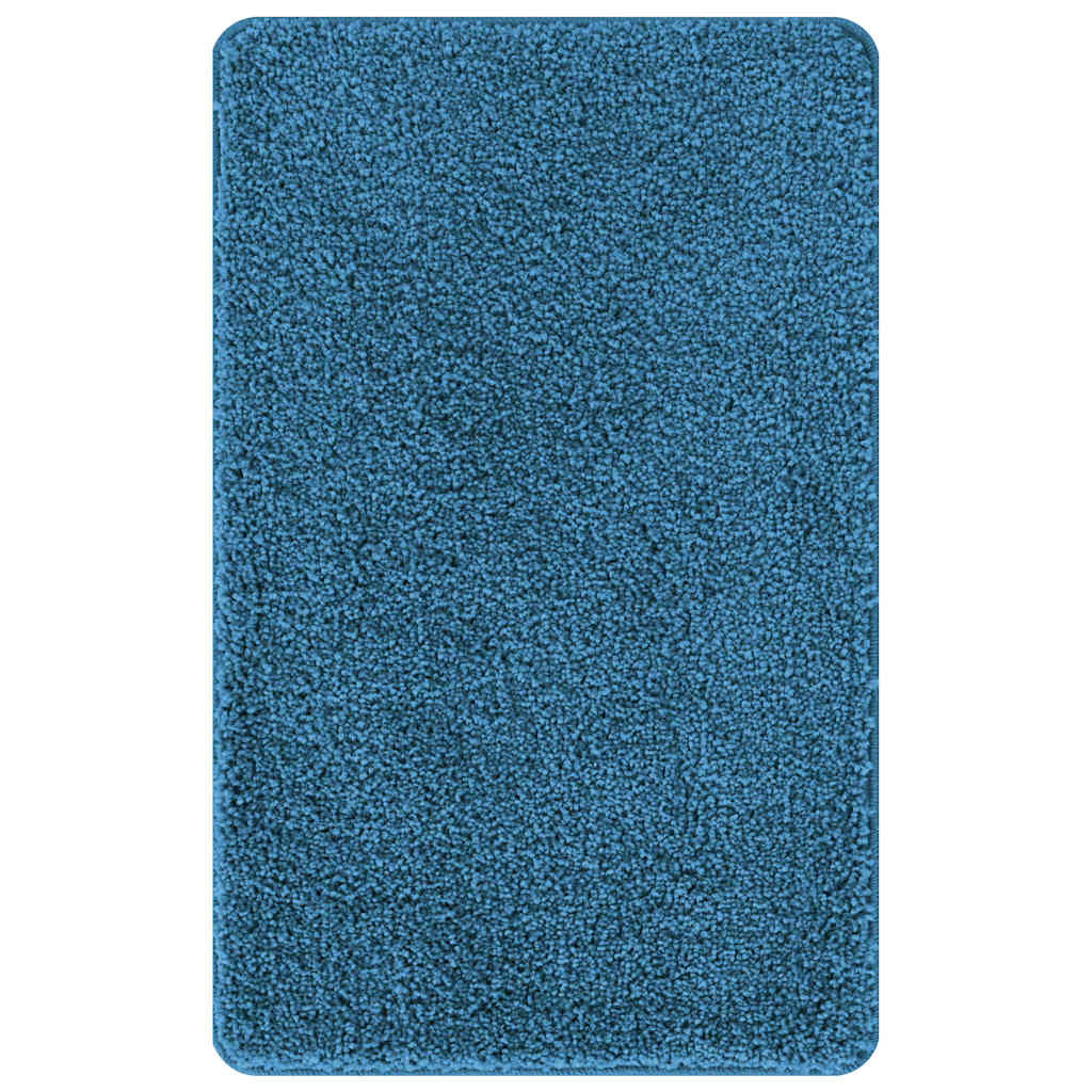 Anti-slip Bath Mat Set 3 pcs Blue 50 x 50 cm PP