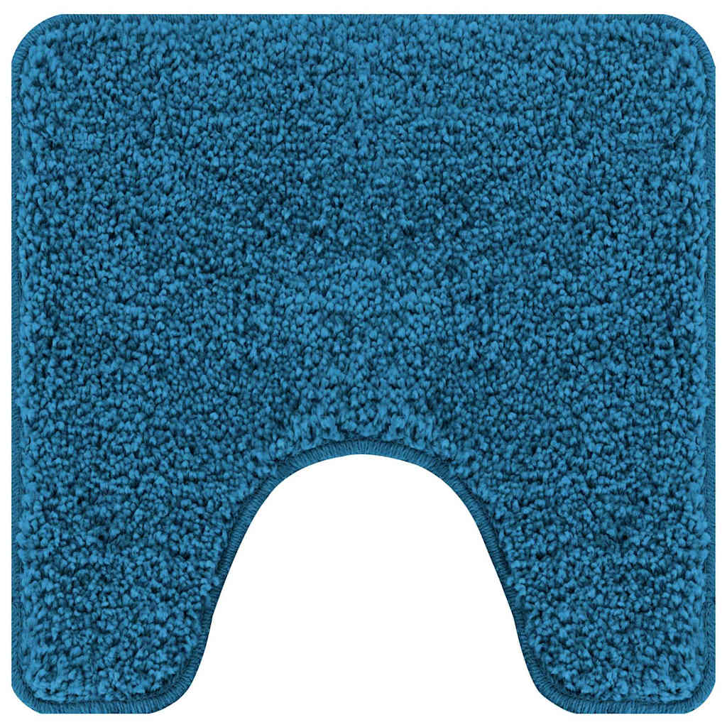 Anti-slip Bath Mat Set 3 pcs Blue 50 x 50 cm PP
