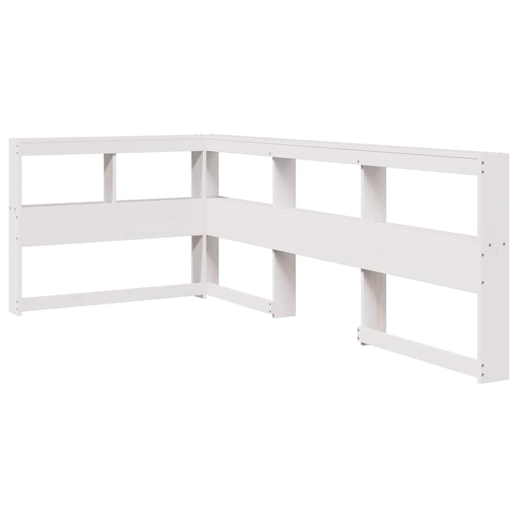 Bookcase Bed without Mattress White 100x200 cm Solid Wood Pine