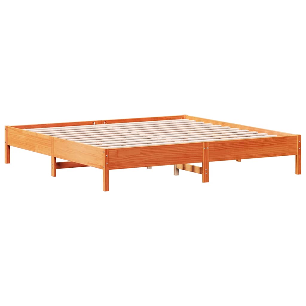 Bookcase Bed without Mattress Wax Brown 180x200 cm Solid Wood Pine