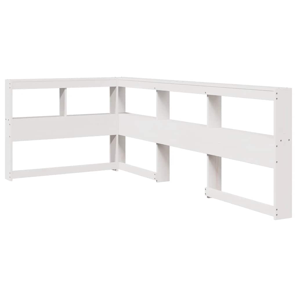 Bookcase Bed without Mattress White 100x200 cm Solid Wood Pine