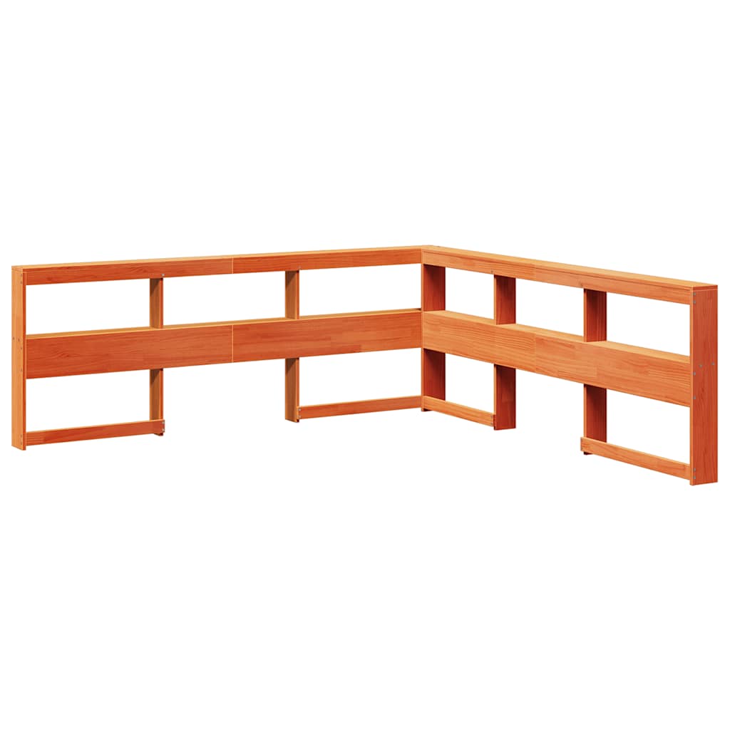 Bookcase Bed without Mattress Wax Brown 75x190cm Solid Wood Pine