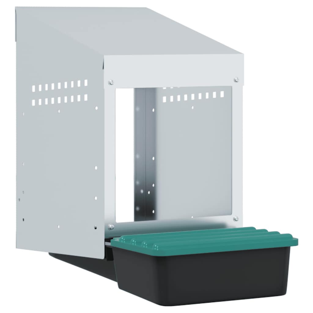 Chicken Nesting Box 1 Compartment Wall-Mounted Galvanised Steel