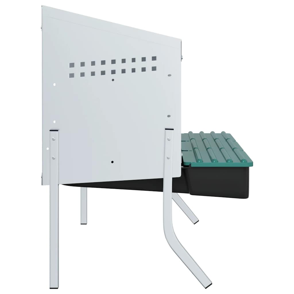 Chicken Nesting Box 3 Compartments with Legs Galvanised Steel