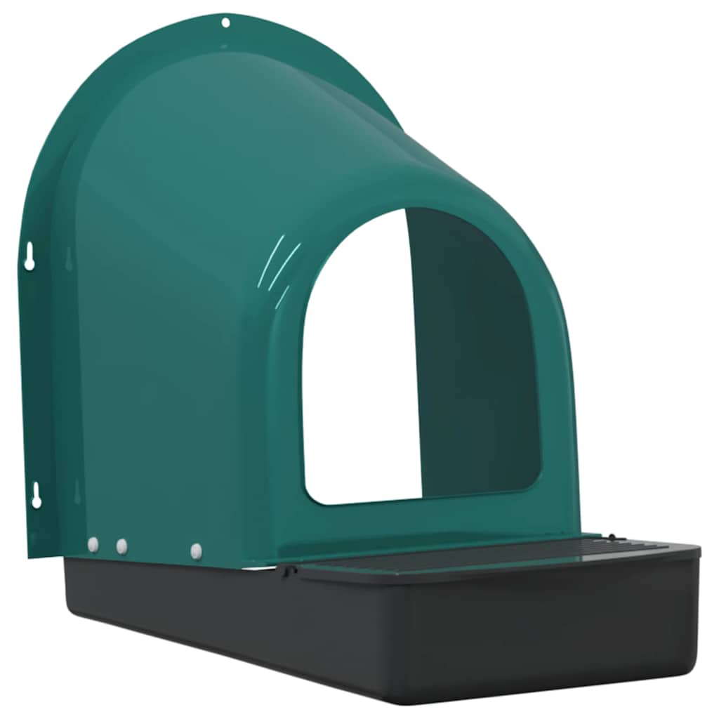 Chicken Nesting Boxes 4 pcs Wall-Mounted Dark Green Plastic