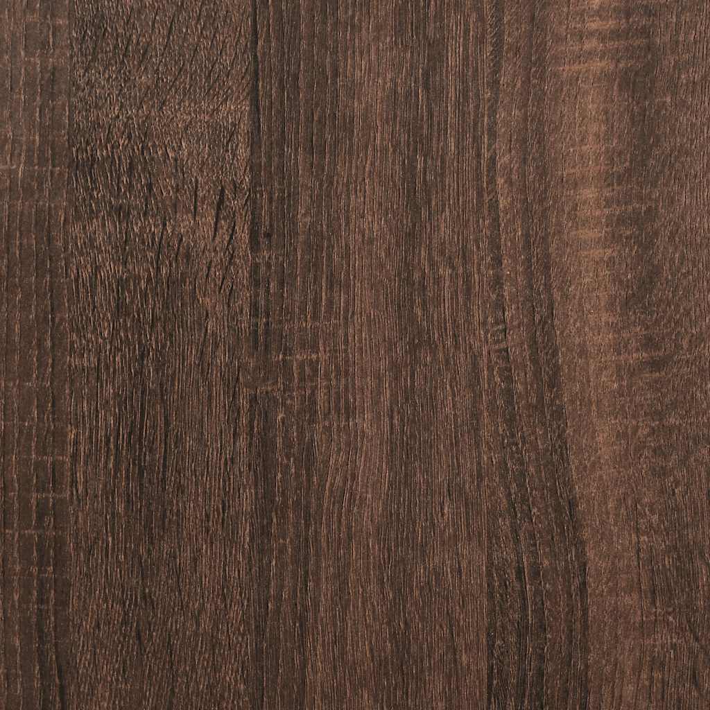 Bookcase 3-Tier Brown Oak 60x30x80 cm Engineered Wood