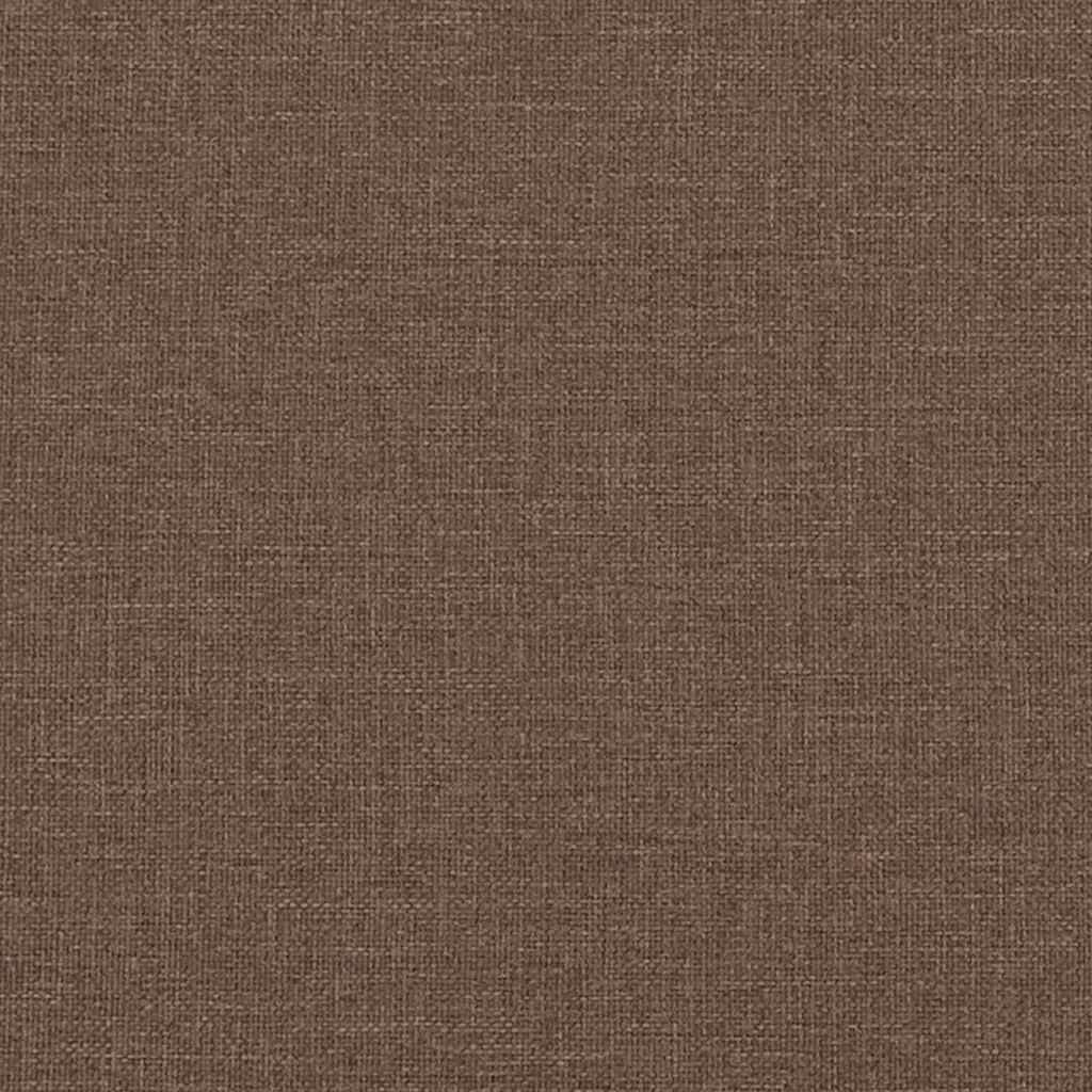 3-Seater Sofa with Cushion Brown Fabric