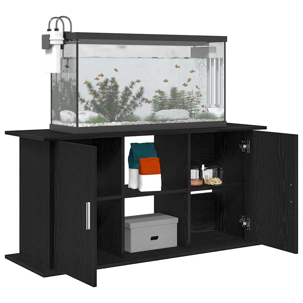 Aquarium Stand Black Oak 121x41x58 cm Engineered Wood