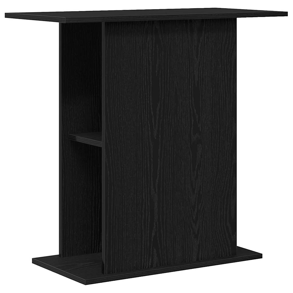 Aquarium Stand Black Oak 75x36x72.5 cm Engineered Wood