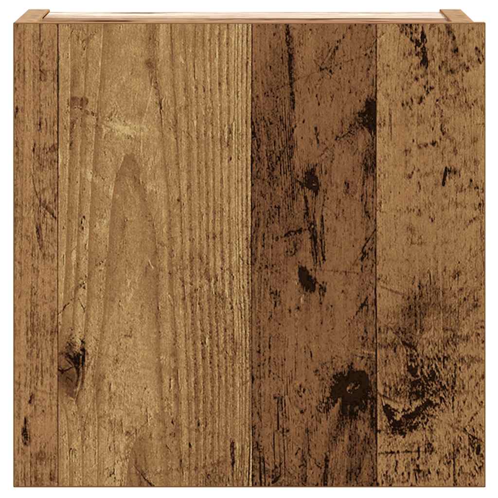 6 Piece TV Cabinet Set Wall-mounted Old Wood Engineered Wood