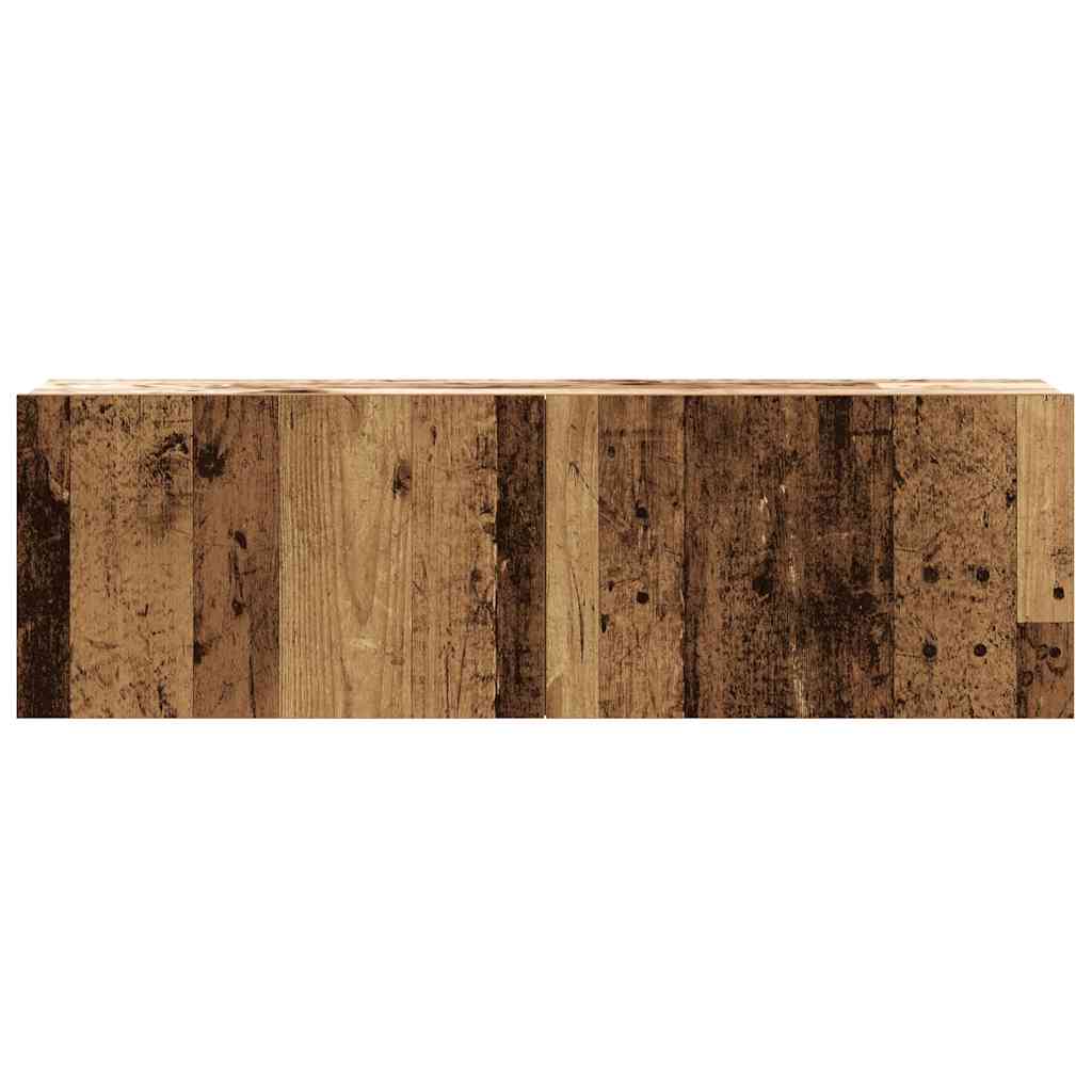 6 Piece TV Cabinet Set Wall-mounted Old Wood Engineered Wood