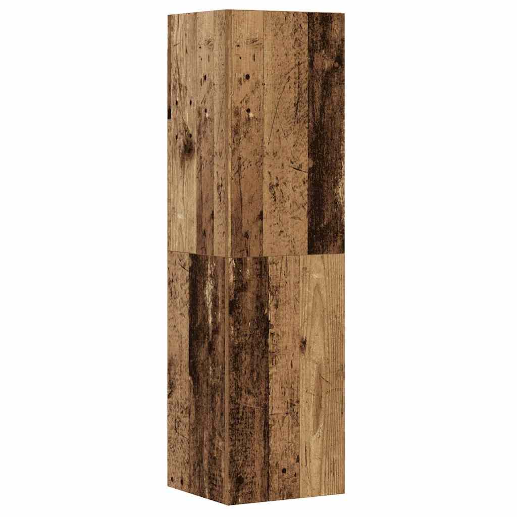 5 Piece TV Cabinet Set Wall-mounted Old Wood Engineered Wood