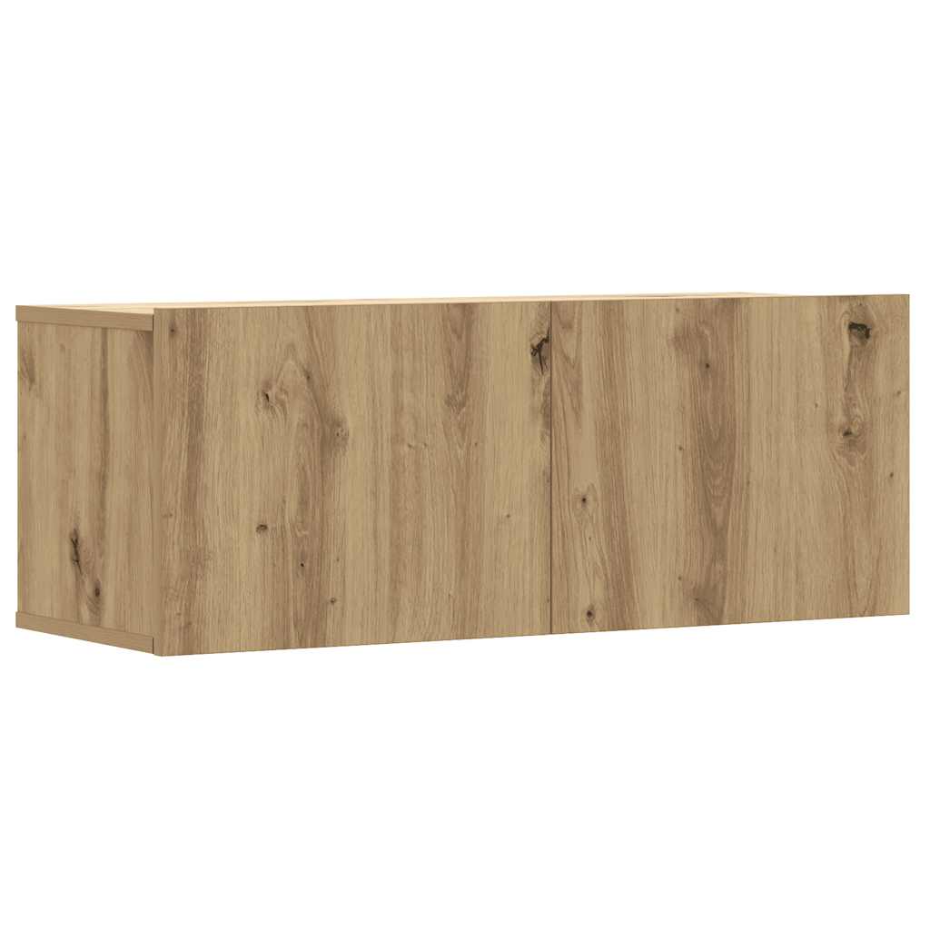 8 Piece TV Cabinet Set Wall-mounted Artisan Oak Engineered Wood