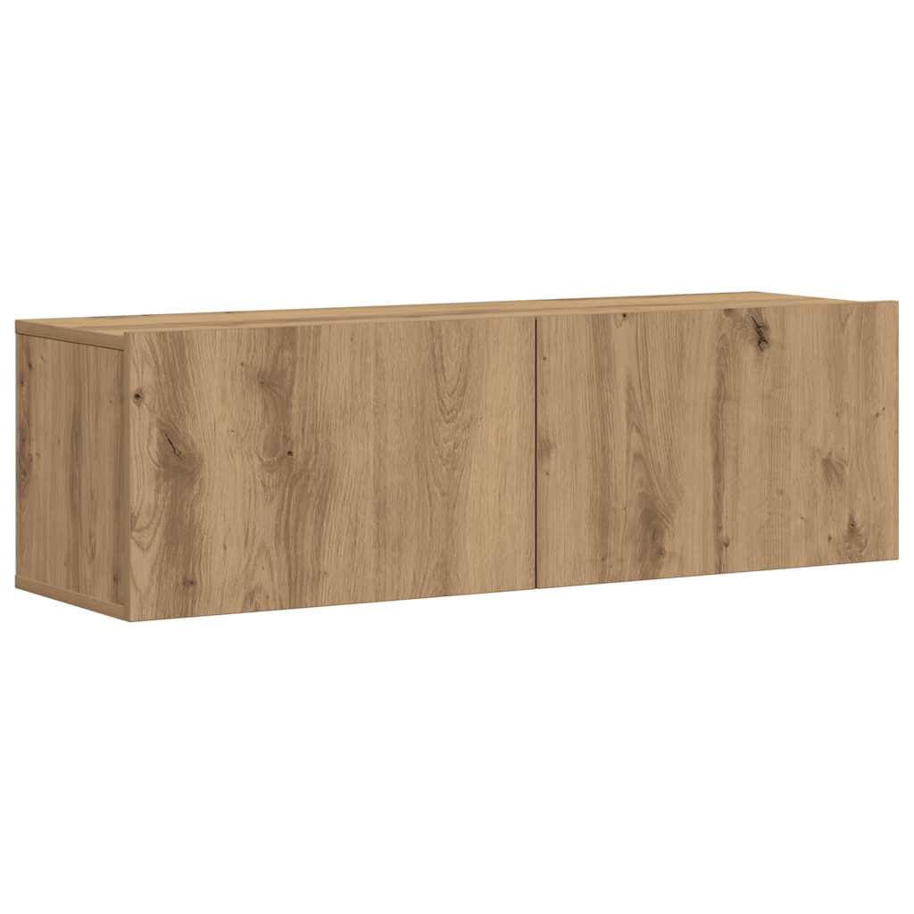 7 Piece TV Cabinet Set Wall-mounted Artisan Oak Engineered Wood