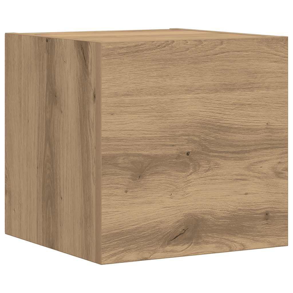 7 Piece TV Cabinet Set Wall-mounted Artisan Oak Engineered Wood