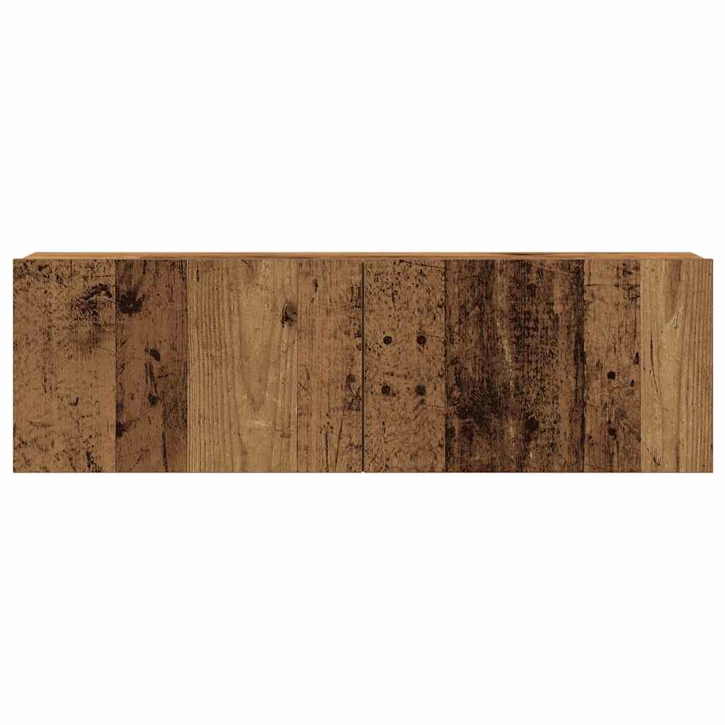 6 Piece TV Cabinet Set Wall-mounted Old Wood Engineered Wood