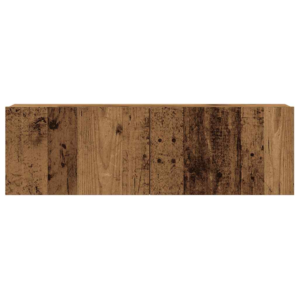 5 Piece TV Cabinet Set Wall-mounted Old Wood Engineered Wood