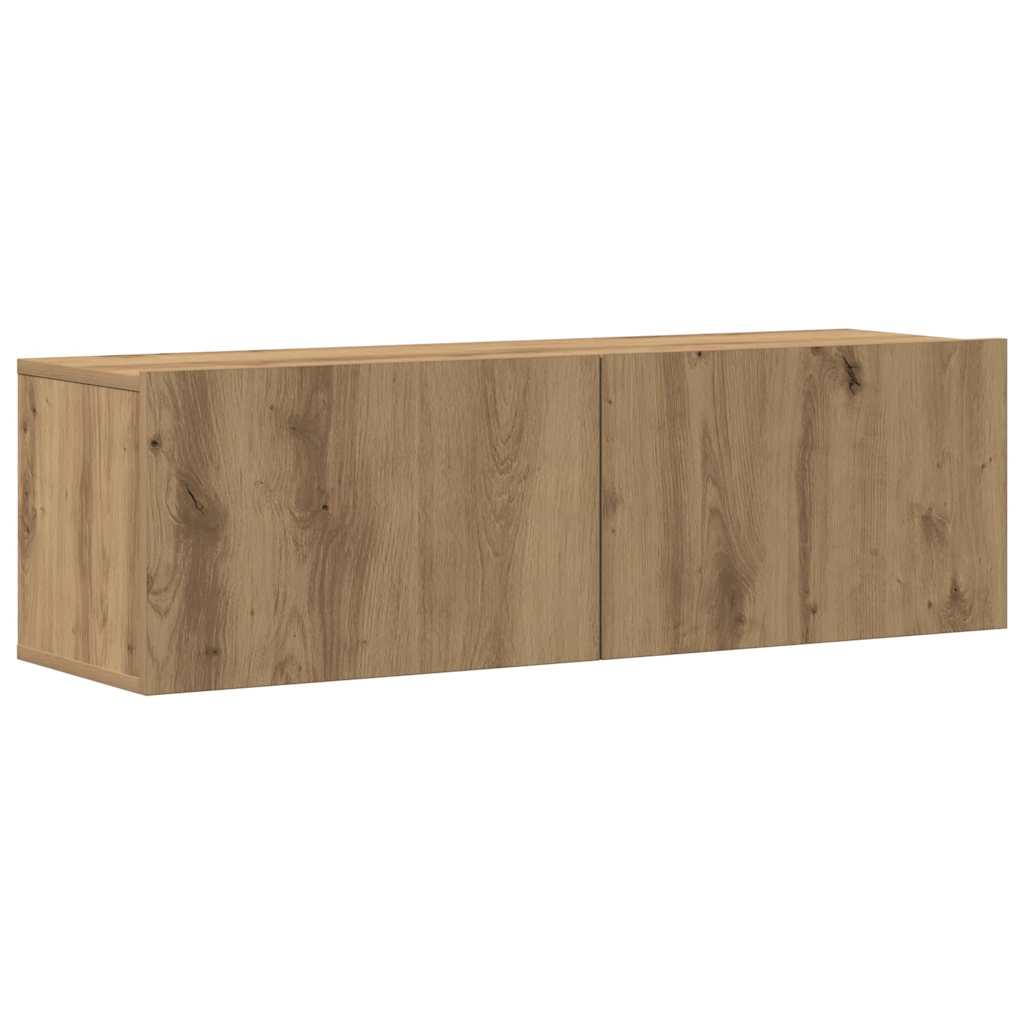 5 Piece TV Cabinet Set Wall-mounted Artisan Oak Engineered Wood