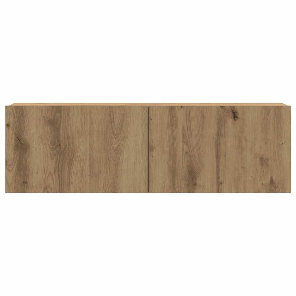 5 Piece TV Cabinet Set Wall-mounted Artisan Oak Engineered Wood