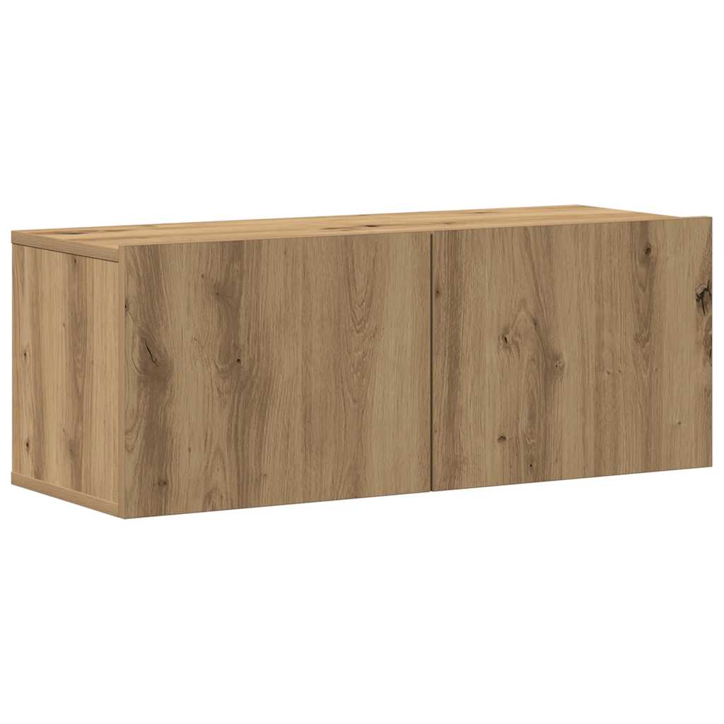 5 Piece TV Cabinet Set Wall-mounted Artisan Oak Engineered Wood