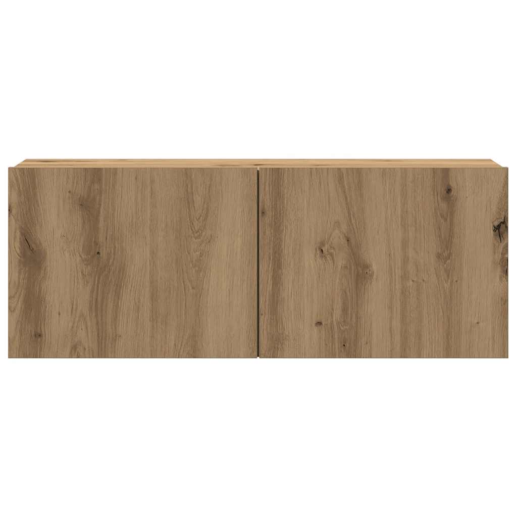 5 Piece TV Cabinet Set Wall-mounted Artisan Oak Engineered Wood