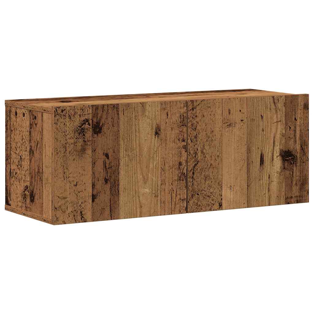 5 Piece TV Cabinet Set Wall-mounted Old Wood Engineered Wood